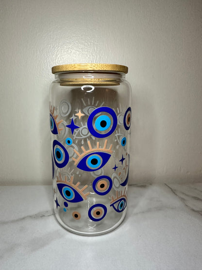 Evil Eye, 16oz Glass Cup