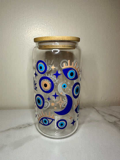 Evil Eye, 16oz Glass Cup