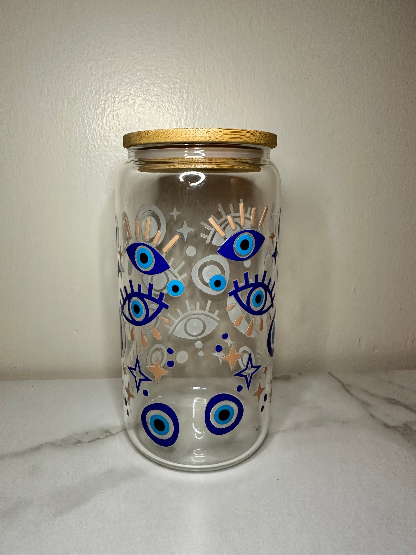 Evil Eye, 16oz Glass Cup