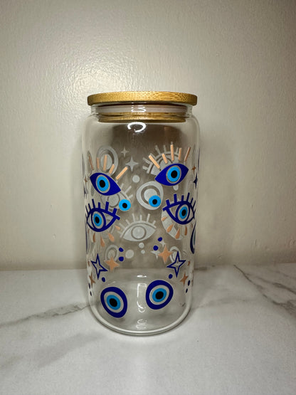 Evil Eye, 16oz Glass Cup